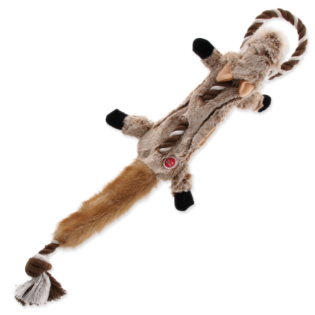 Hracka DOG FANTASY Skinneeez s provazem cipmank 57,5 cm 
