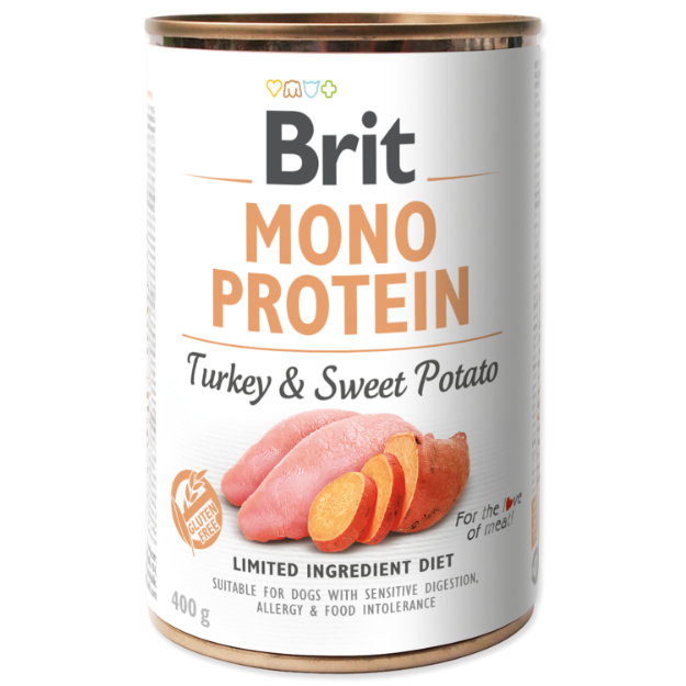 Konzerva BRIT Mono Protein Turkey & Sweet Potato 400g