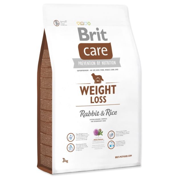 BRIT Care Dog Weight Loss Rabbit & Rice 3kg