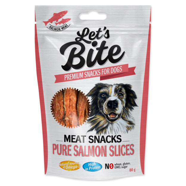 BRIT Let´s Bite Meat Snacks Pure Salmon Slices 80g