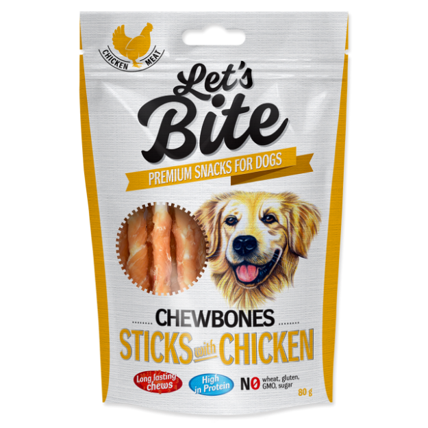 BRIT Let´s Bite Chewbones Sticks with Chicken 80g