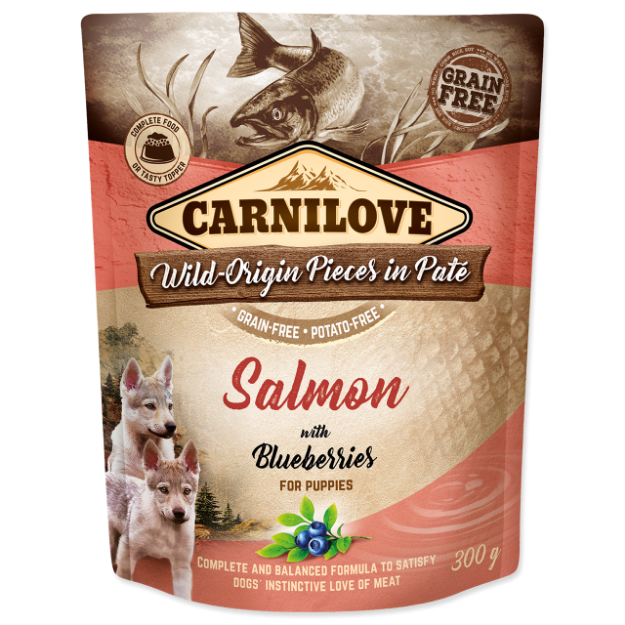 Kapsicka CARNILOVE Puppy Paté Salmon with Blueberries 300g