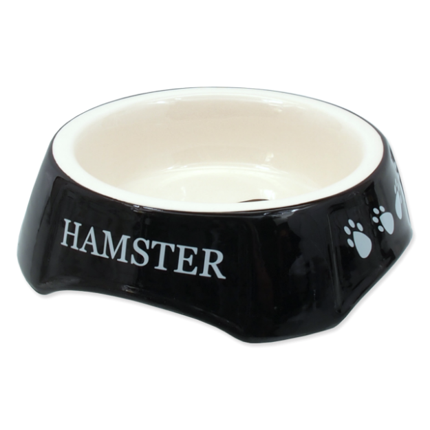 Miska SMALL ANIMALS potisk Hamster cerná 13 cm 