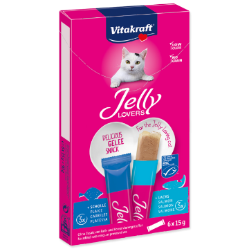 Zobrazit detail produktu - VITAKRAFT Jelly Lovers MP losos / platýs 90g VITAKRAFT Jelly Lovers MP losos / platýs 90g