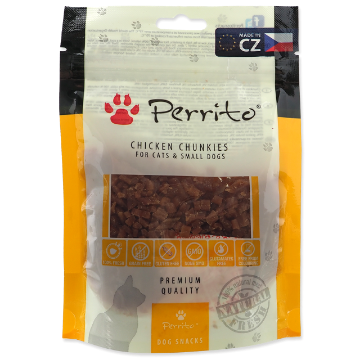 Zobrazit detail produktu - Pochoutka PERRITO Chicken Chunkies 100g Pochoutka PERRITO Chicken Chunkies 100g