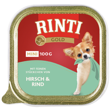 Zobrazit detail produktu - Vanička RINTI Gold Mini jelen + hovězí 100g Vanicka RINTI Gold Mini jelen + hovezí 100g