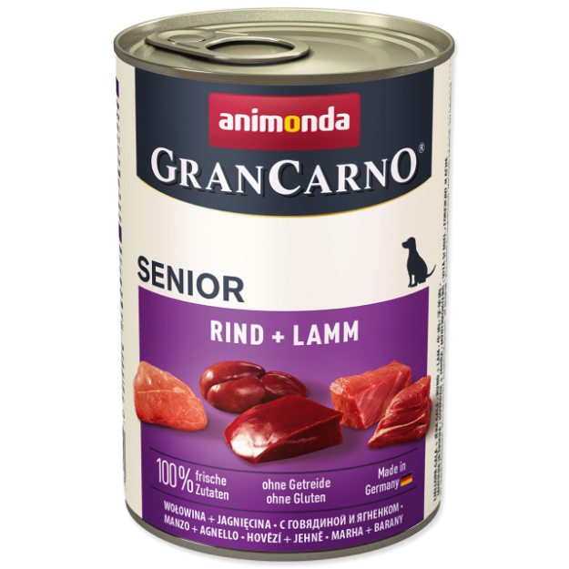 Konzerva ANIMONDA Gran Carno Senior hovezí + jehne 400g