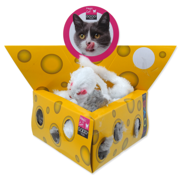 Hracka MAGIC CAT myšky v trojúhelníku 5 cm 24ks