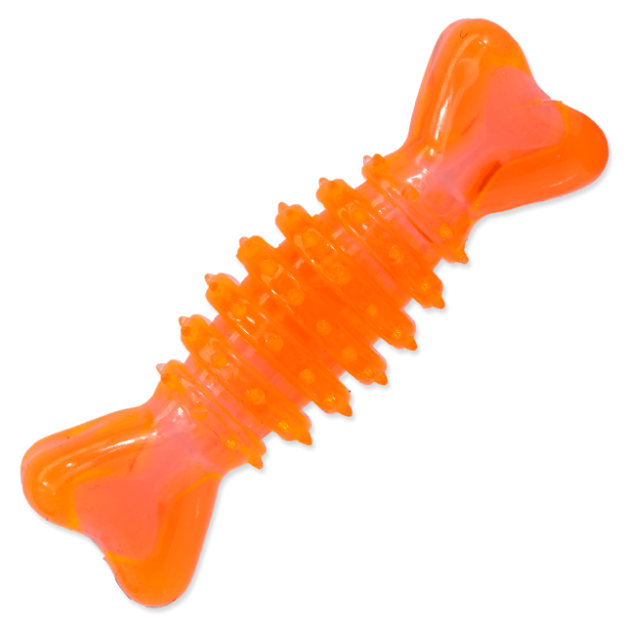 Hracka DOG FANTASY kost gumová oranžová 12 cm 