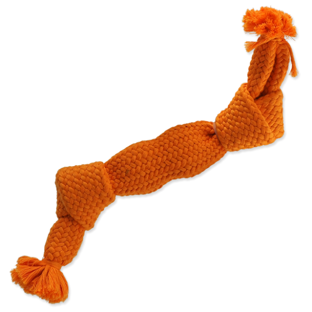 Uzel DOG FANTASY oranžový pískací 2 knoty 35 cm 