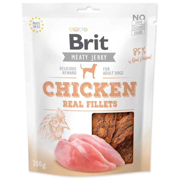 Obrázek Snack BRIT Jerky Chicken Fillets 200 g 