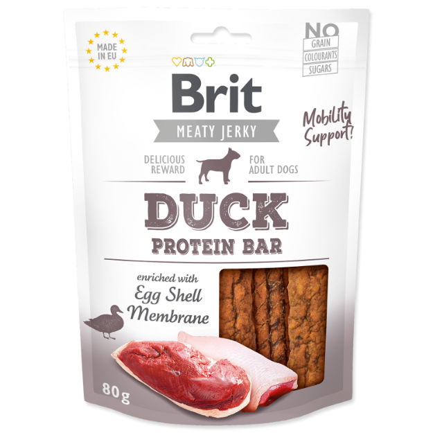 Obrázek Snack BRIT Jerky Duck Protein Bar 80g 