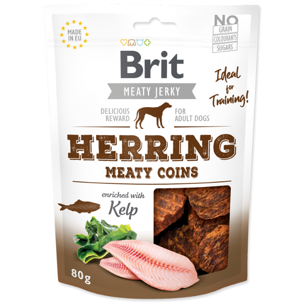 Obrázek Snack BRIT Jerky Herring Meaty Coins 80g 
