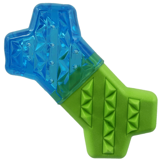 Obrázek Hračka DOG FANTASY Kost chladící zeleno-modrá 13,5x7,4x3,8cm