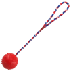 Obrázek Míček DOG FANTASY gumový s provazem mix barev 6x30cm