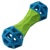 Obrázek Hračka DOG FANTASY Kost s geometrickými obrazci pískací zeleno-modrá 18x5,8x5,8cm