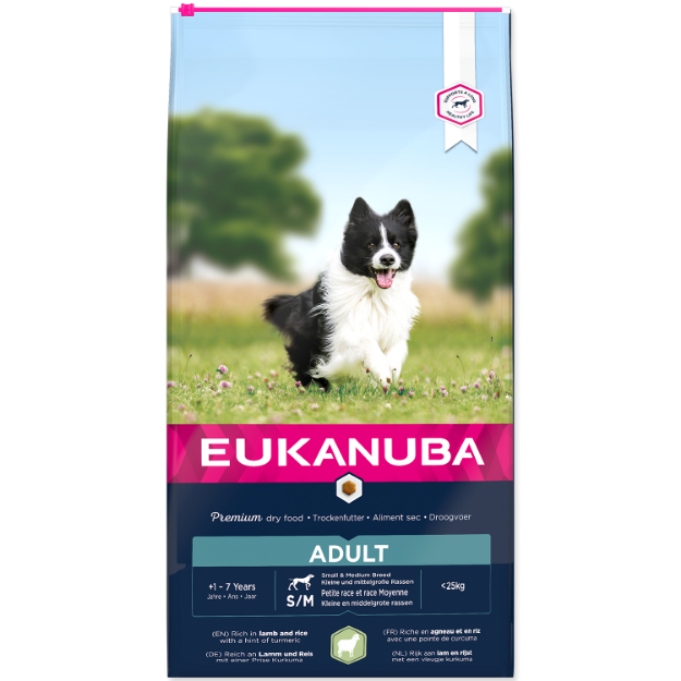 Obrázek EUKANUBA Adult Small & Medium Breed Lamb & Rice 12kg