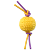 Obrázek Hračka DOG FANTASY míček + flexi lana TPR pěna žlutý22x6,5x6,5cm
