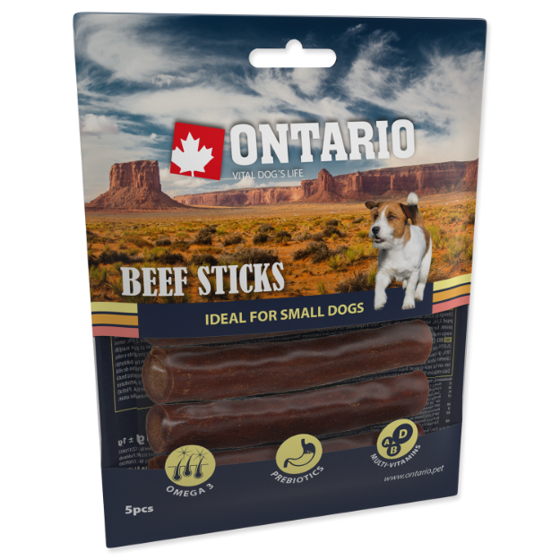 Obrázek Snack ONTARIO Dog Rawhide Stick 7,5 cm 5ks