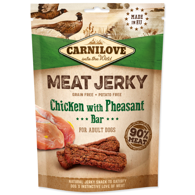 Obrázek CARNILOVE Jerky Snack Chicken with Pheasant Bar 100 g