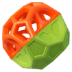 Obrázek Hračka DOG FANTASY Míček s goemetrickými obrazci pískací oranžovo-zelená 8,5cm
