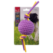 Obrázek Hračka DOG FANTASY míček + flexi lana TPR pěna fialový 22x6,5x6,5cm