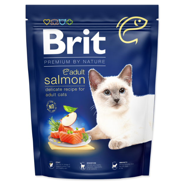Obrázek BRIT Premium by Nature Cat Adult Salmon  300 g