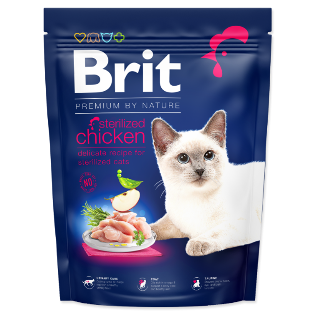 Obrázek BRIT Premium by Nature Cat Sterilized Chicken  300 g