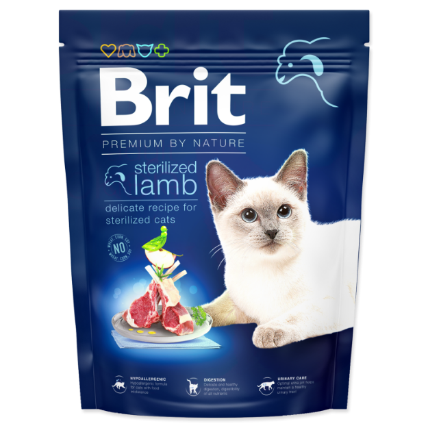 Obrázek BRIT Premium by Nature Cat Sterilized Lamb  300 g