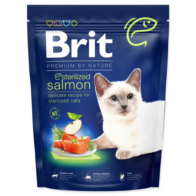 Obrázek BRIT Premium by Nature Cat Sterilized Salmon  300 kg