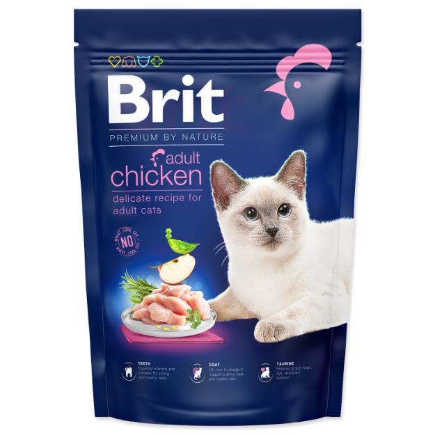 Obrázek BRIT Premium by Nature Cat Adult Chicken  800 g