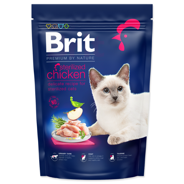 Obrázek BRIT Premium by Nature Cat Sterilized Chicken  800 g