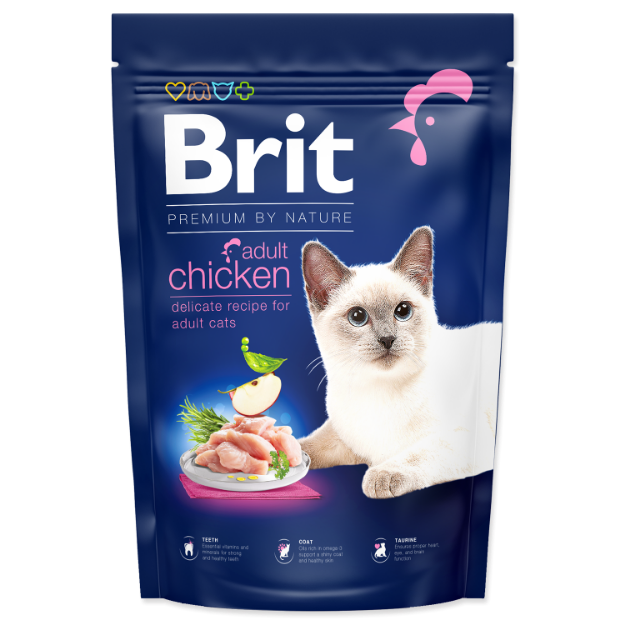 Obrázek BRIT Premium by Nature Cat Adult Chicken  1,5 kg