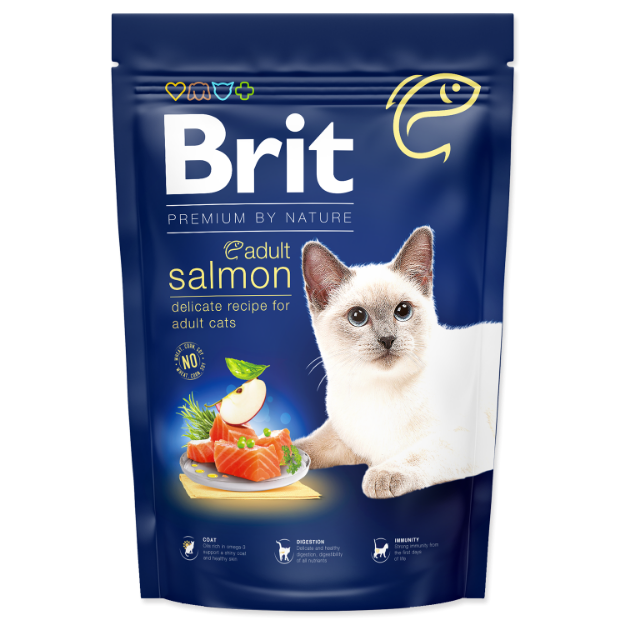 Obrázek BRIT Premium by Nature Cat Adult Salmon  1,5 kg