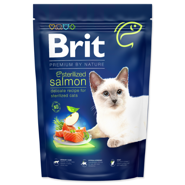 Obrázek BRIT Premium by Nature Cat Sterilized Salmon  1,5 kg