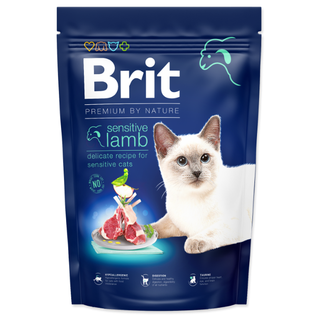 Obrázek BRIT Premium by Nature Cat Sensitive Lamb  1,5 kg