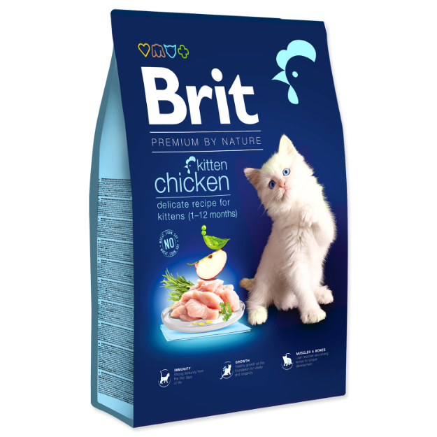 Obrázek BRIT Premium by Nature Cat Kitten Chicken  8 kg