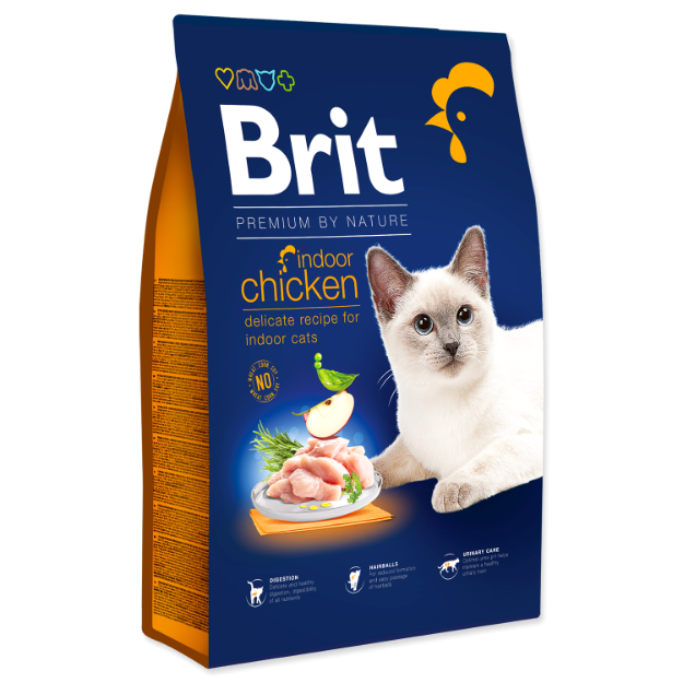 Obrázek BRIT Premium by Nature Cat Indoor Chicken  8 kg