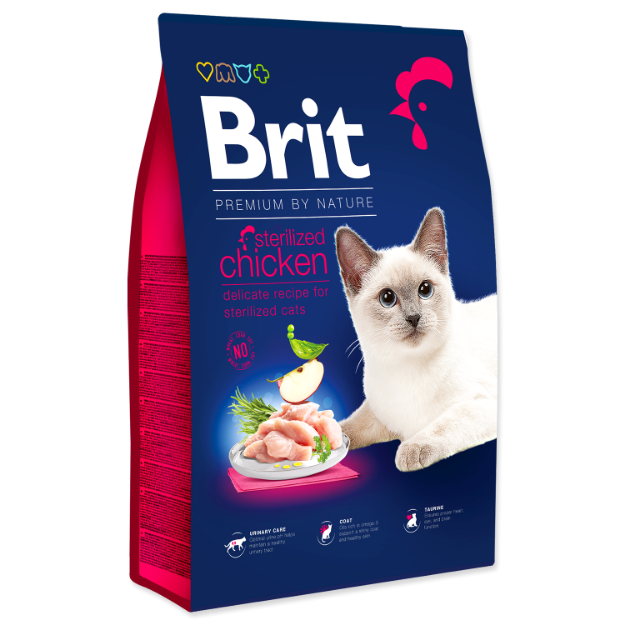 Obrázek BRIT Premium by Nature Cat Sterilized Chicken  8 kg