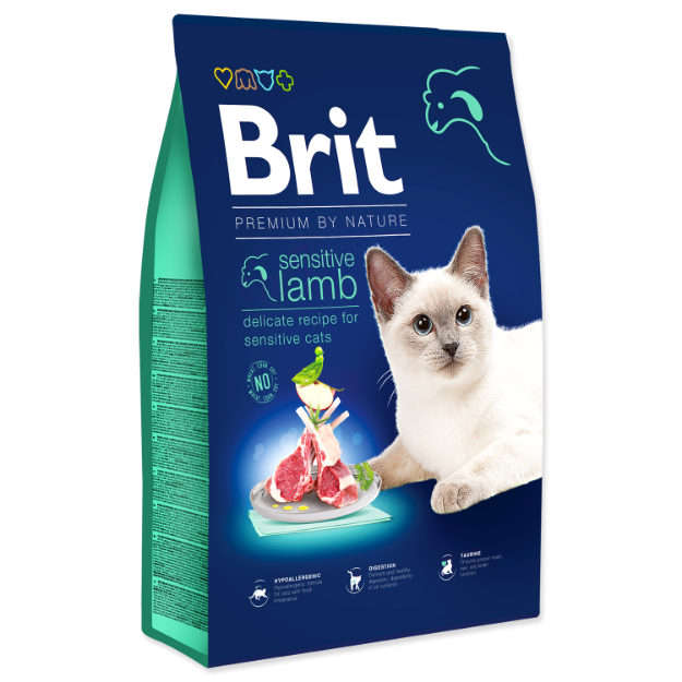 Obrázek BRIT Premium by Nature Cat Sensitive Lamb  8 kg