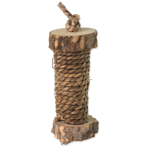 Obrázek Hračka SMALL ANIMALS dřevěný válec opletený  18 cm