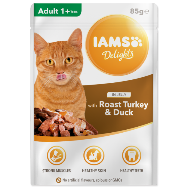 Obrázek Kapsička IAMS Cat Delights Turkey & Duck in Jelly 85g
