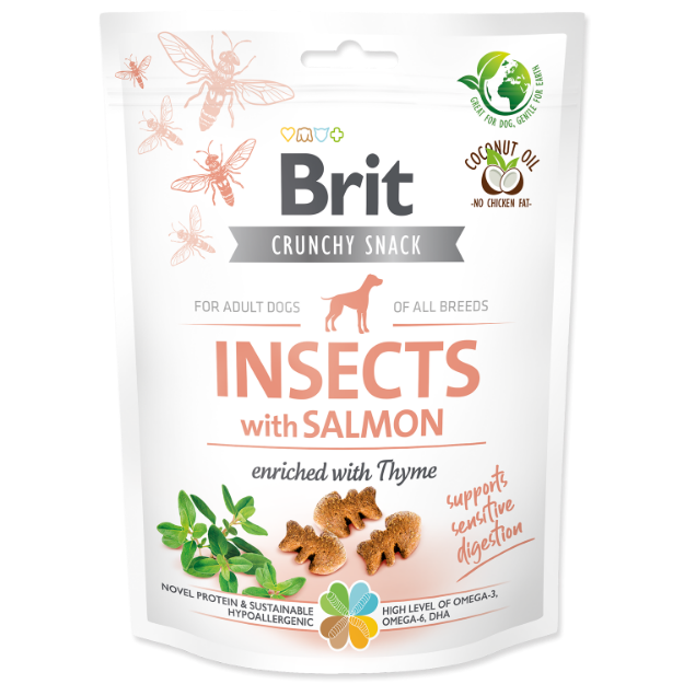Obrázek Brit Care Dog Crunchy Cracker. Insects with Salmon enriched with Thyme  200 g