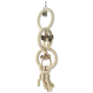 Obrázek Hračka EPIC PET závěsná - lanové kruhy se zvonečkem a dřívky  70 cm