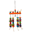 Obrázek Hračka BIRD JEWEL závěsná barevná - hrazda s dřívky a zvonečkem  55 cm