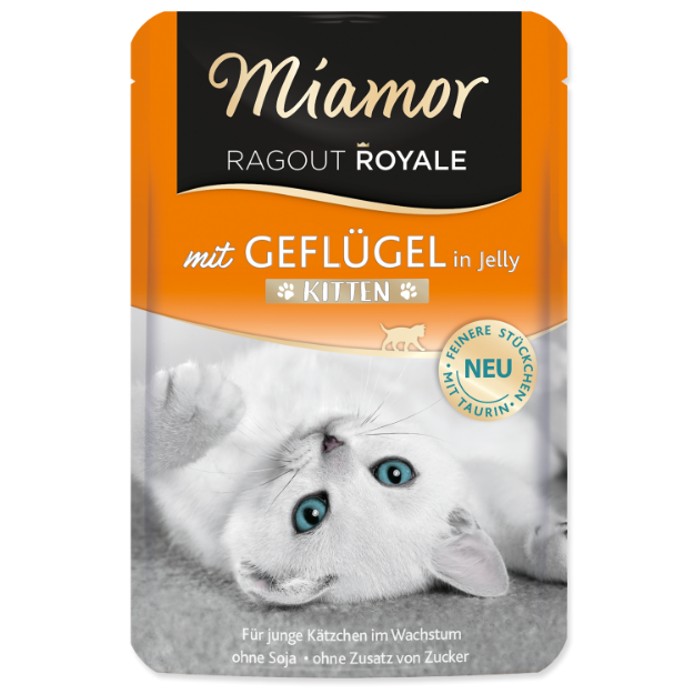 Obrázek Kapsička MIAMOR Ragout Royale Kitten drůbeží v želé 100g